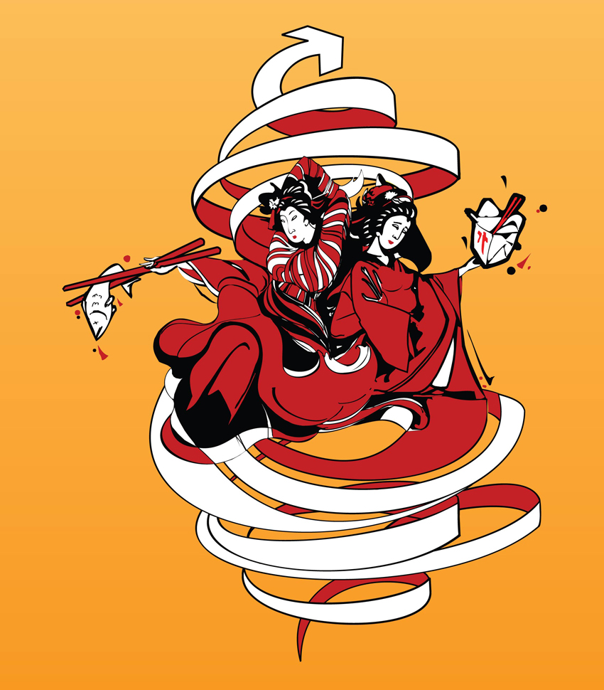 850x970 Japanese Food Vector Vector Art Graphics