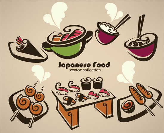 550x446 Japanese Food Vector