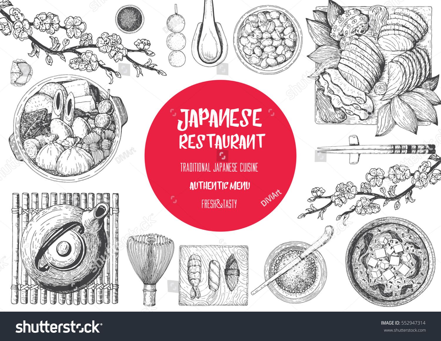 Japanese Food Menu Restaurant Asian Food Poster With Sashimi 1500x1161 Japanese Food Menu Restaurant Asian Food Poster With Sashimi