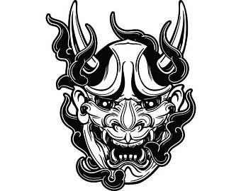 340x270 Japanese Mask Png Etsy