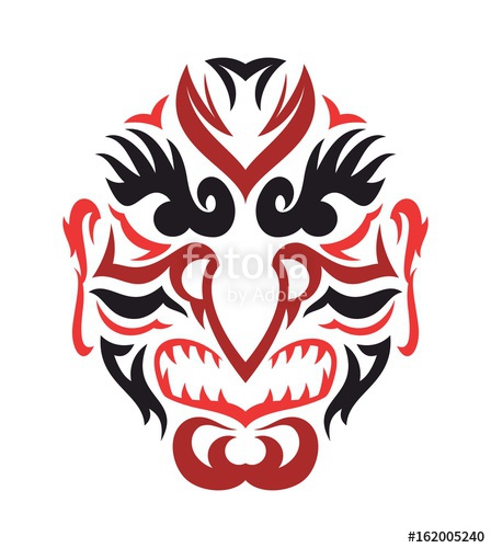 448x500 Tribal Evil Mask Japanese Tengu Stock Image And Royalty Free