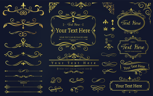 626x394 Collection Set Of Label Ornament Vector Illustration Free Vector
