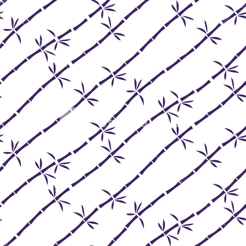 1000x1000 Bamboo Plant Simple Seamless Vector Pattern Japanese Traditional