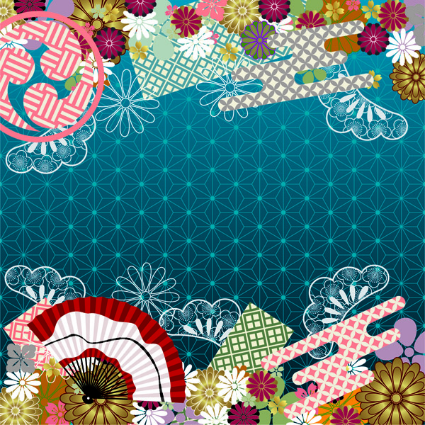 600x600 Japanese Wind Pattern Background