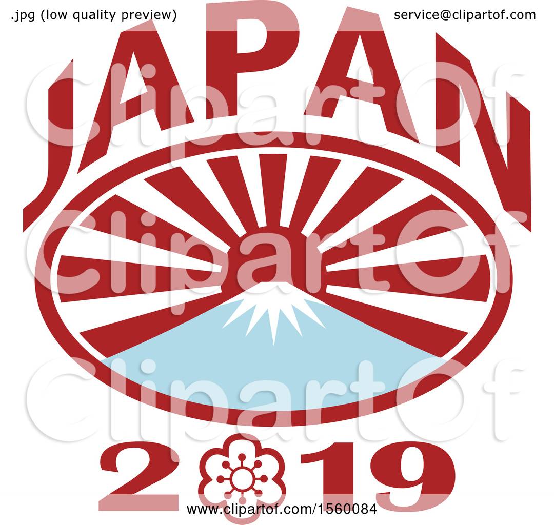 1080x1024 Clipart Of A Rugby Ball Oval With Mount Fuji, Japanese Rising Sun