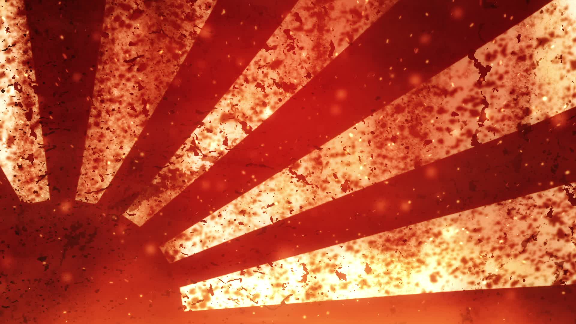 1920x1080 Video Japanese Rising Sun Grunge Flag On Fire