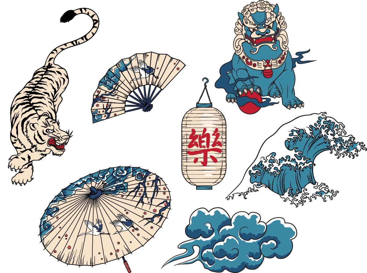 1200x893 Japanese National Symbols Set Free Download