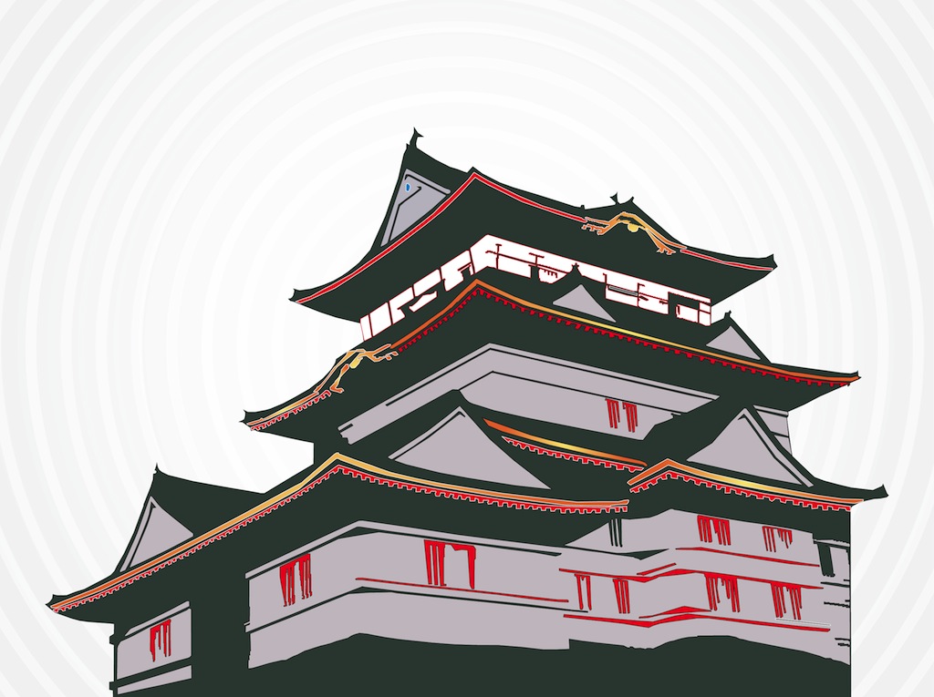 Japanese House Vector Art Graphics 1024x765 Japanese House Vector Art Graphics