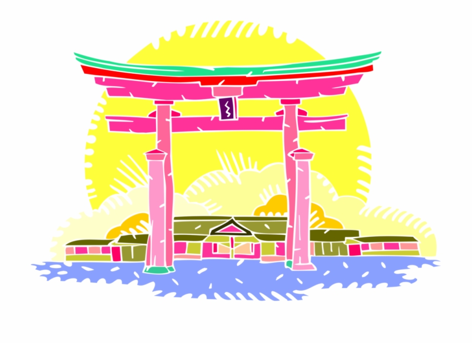 Shinto Torii Gate Vector 920x669 Shinto Torii Gate Vector