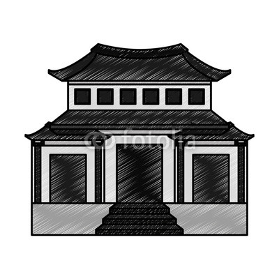 Culture Japanese Temple Building Vector Illustration Design Wall Mural 400x400 Culture Japanese Temple Building Vector Illustration Design Wall Mural