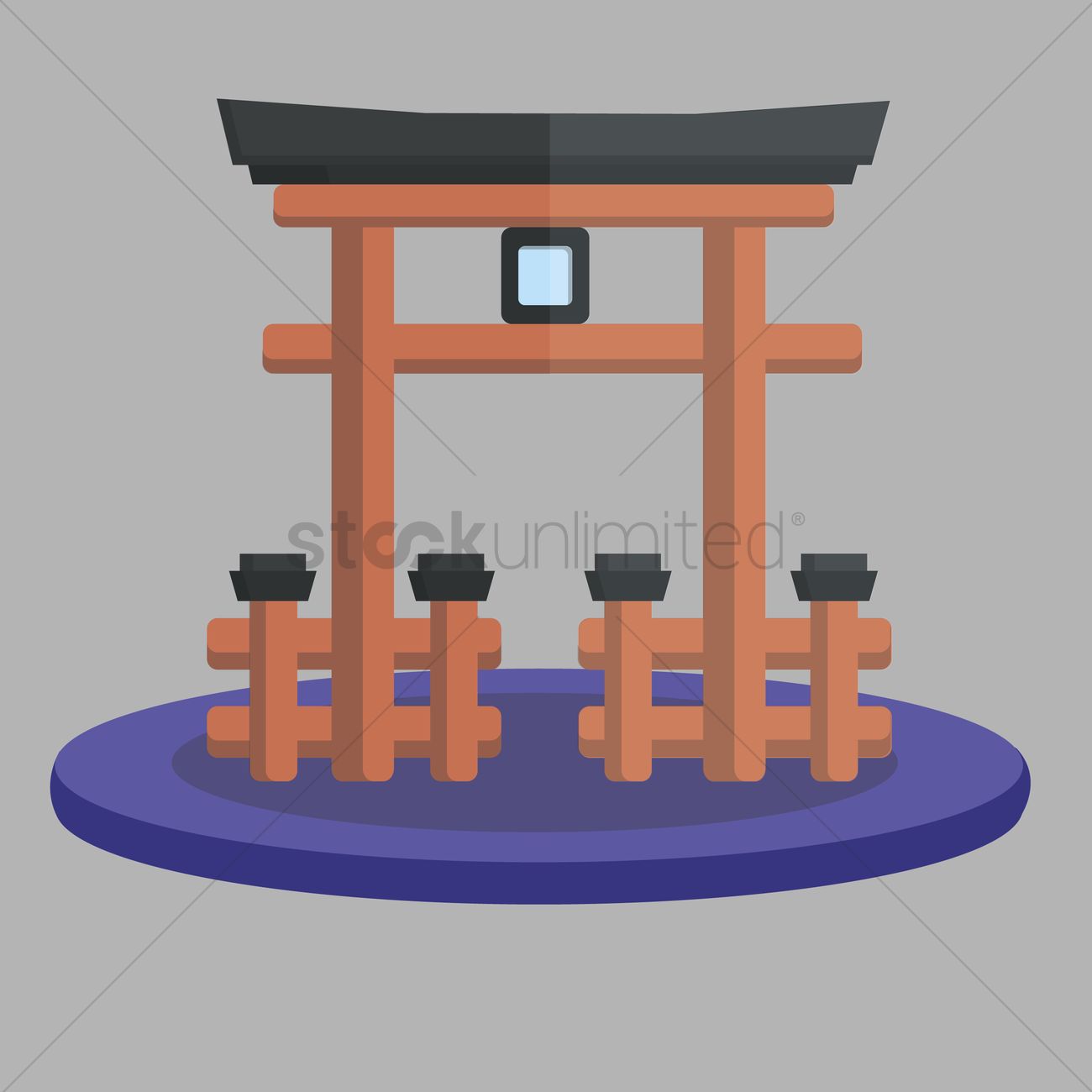 Vector Of Japanese Temple Gate Vector Image 1300x1300 Vector Of Japanese Temple Gate Vector Image