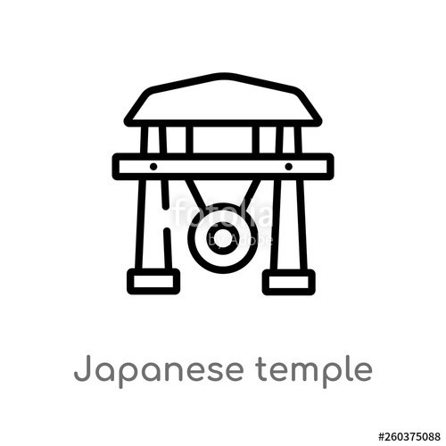 Outline Japanese Temple Vector Icon Isolated Black Simple Line 500x500 Outline Japanese Temple Vector Icon Isolated Black Simple Line