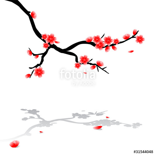 Japanese Drawing Of Cherry Tree Stock Image And Royalty Free 500x500 Japanese Drawing Of Cherry Tree Stock Image And Royalty Free