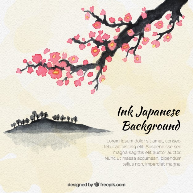 Watercolor Japanese Tree Background Vector Free Download 626x626 Watercolor Japanese Tree Background Vector Free Download