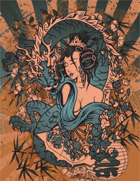 Most Beautiful Free And Premium Japanese Vector Illustrations 450x580 Most Beautiful Free And Premium Japanese Vector Illustrations