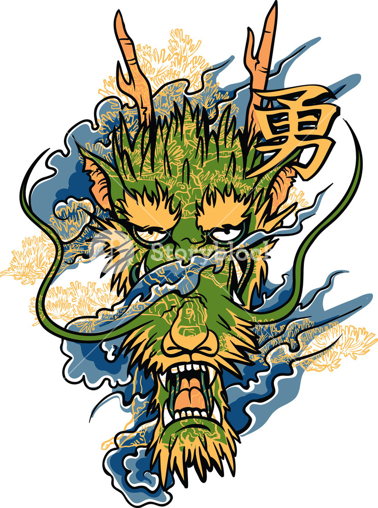 Japanese Vector T Shirt Design With Dragon Royalty Free Stock 744x1000 Japanese Vector T Shirt Design With Dragon Royalty Free Stock