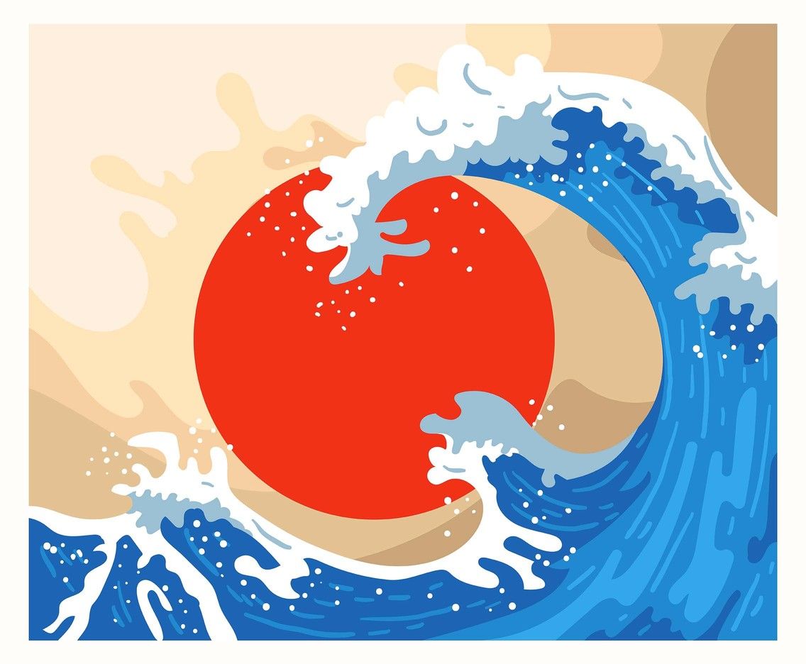 1136x936 Japanese Wave Graphics In Japanese Waves, Waves Vector