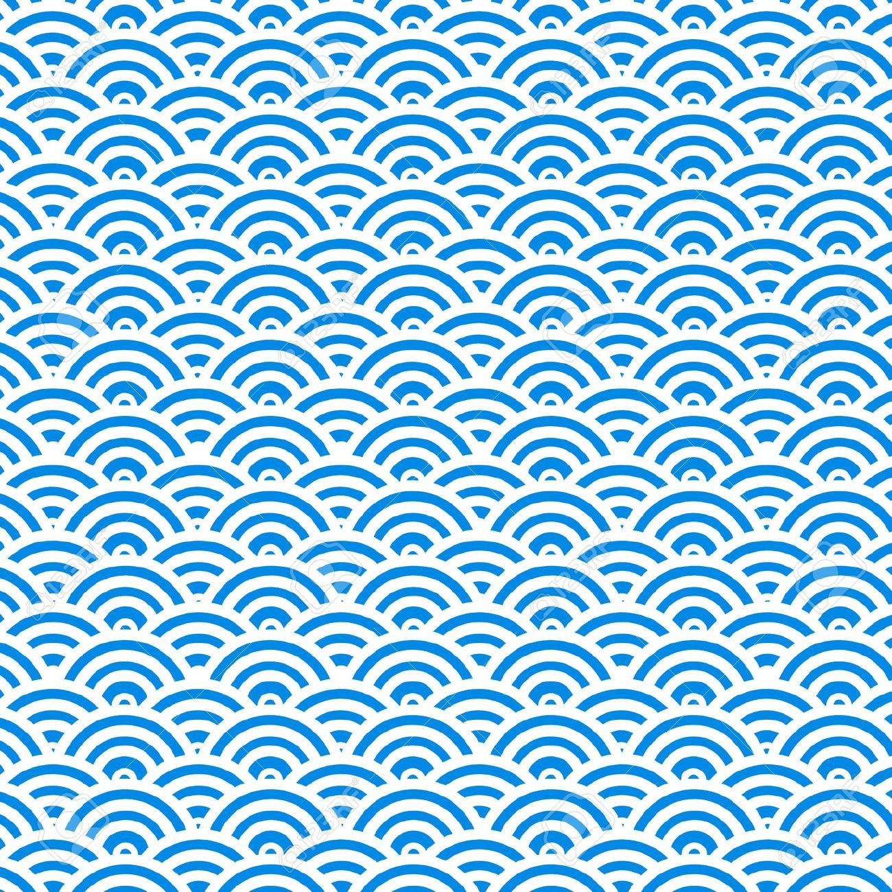 1300x1300 Seamless Traditional Japanese Seigaiha Ocean Wave Pattern