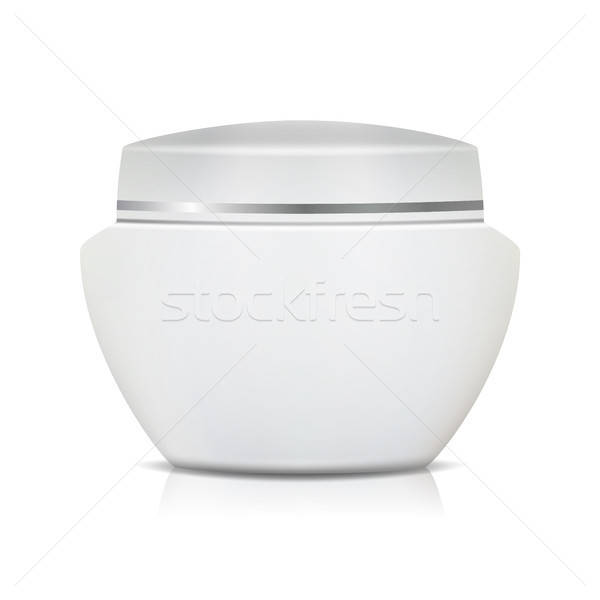 Cosmetic Jar Vector Template For Your Product Design Realistic 600x600 Cosmetic Jar Vector Template For Your Product Design Realistic