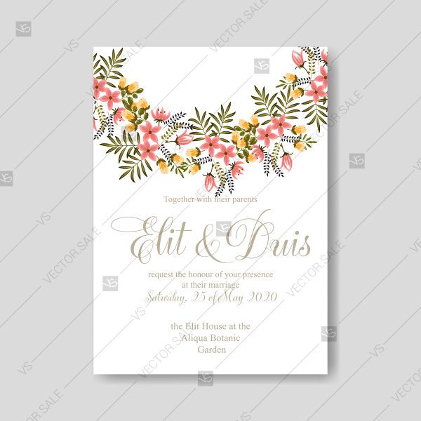 600x600 Jasmine Camomile Flowers Vector Template Floral Illustration