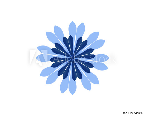 500x400 Jasmine Flower Icon Vector Illustration Design Logo Template
