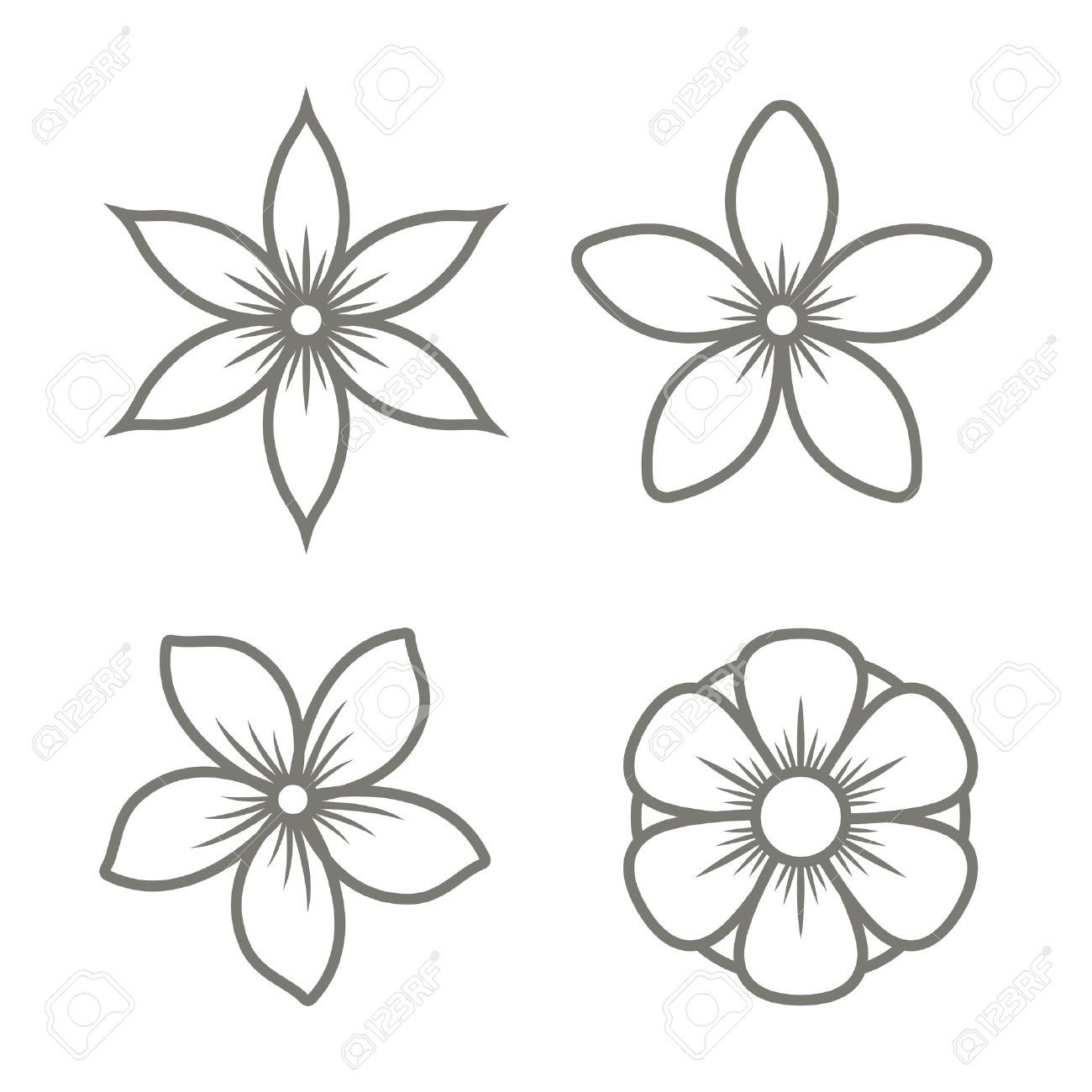 1300x1300 Stock Vector Therapeutic Jasmine Flower Tattoos, Flower