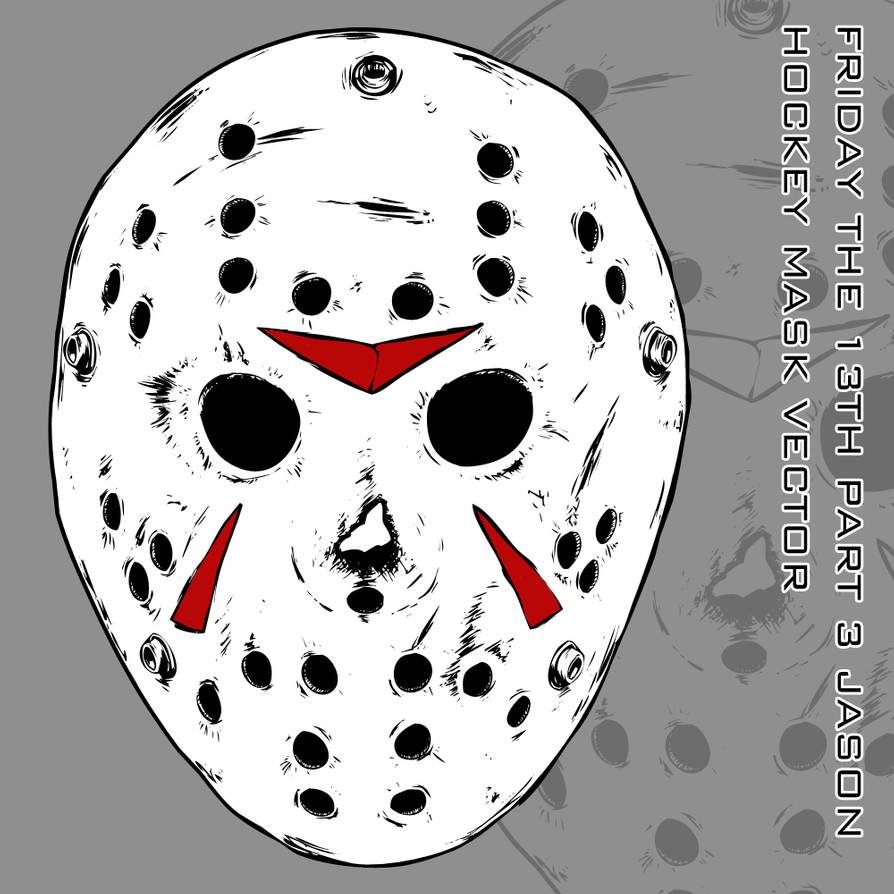 894x894 Jason Hockey Mask Vector