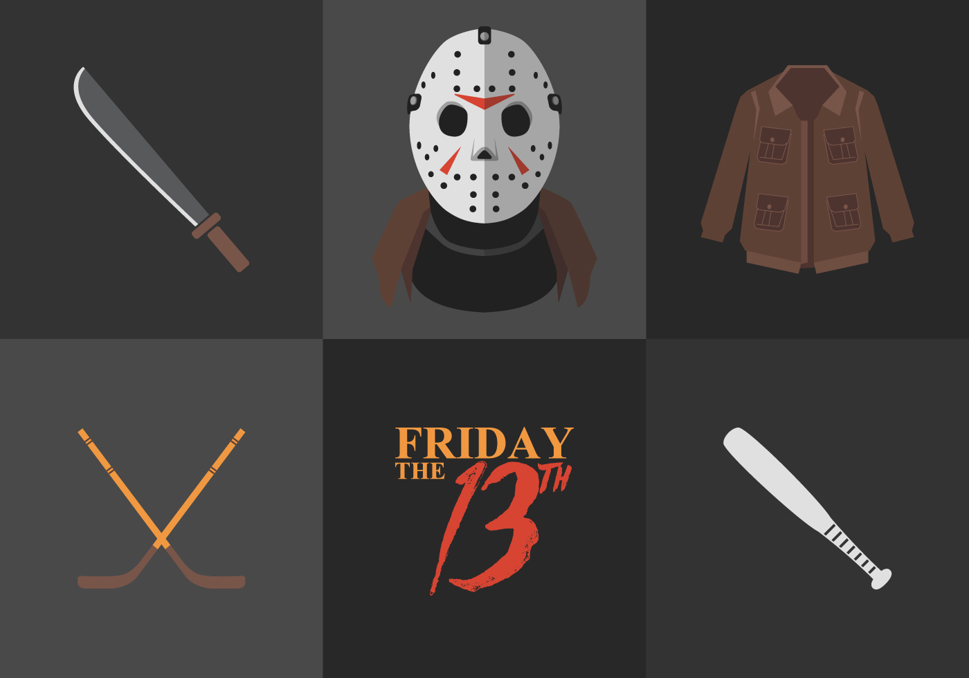 1400x980 Jason Mask Free Vector Art