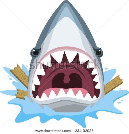 Shark Attack With Open Jaws Full Of Teeth And Angry Expression 450x466 Shark Attack With Open Jaws Full Of Teeth And Angry Expression