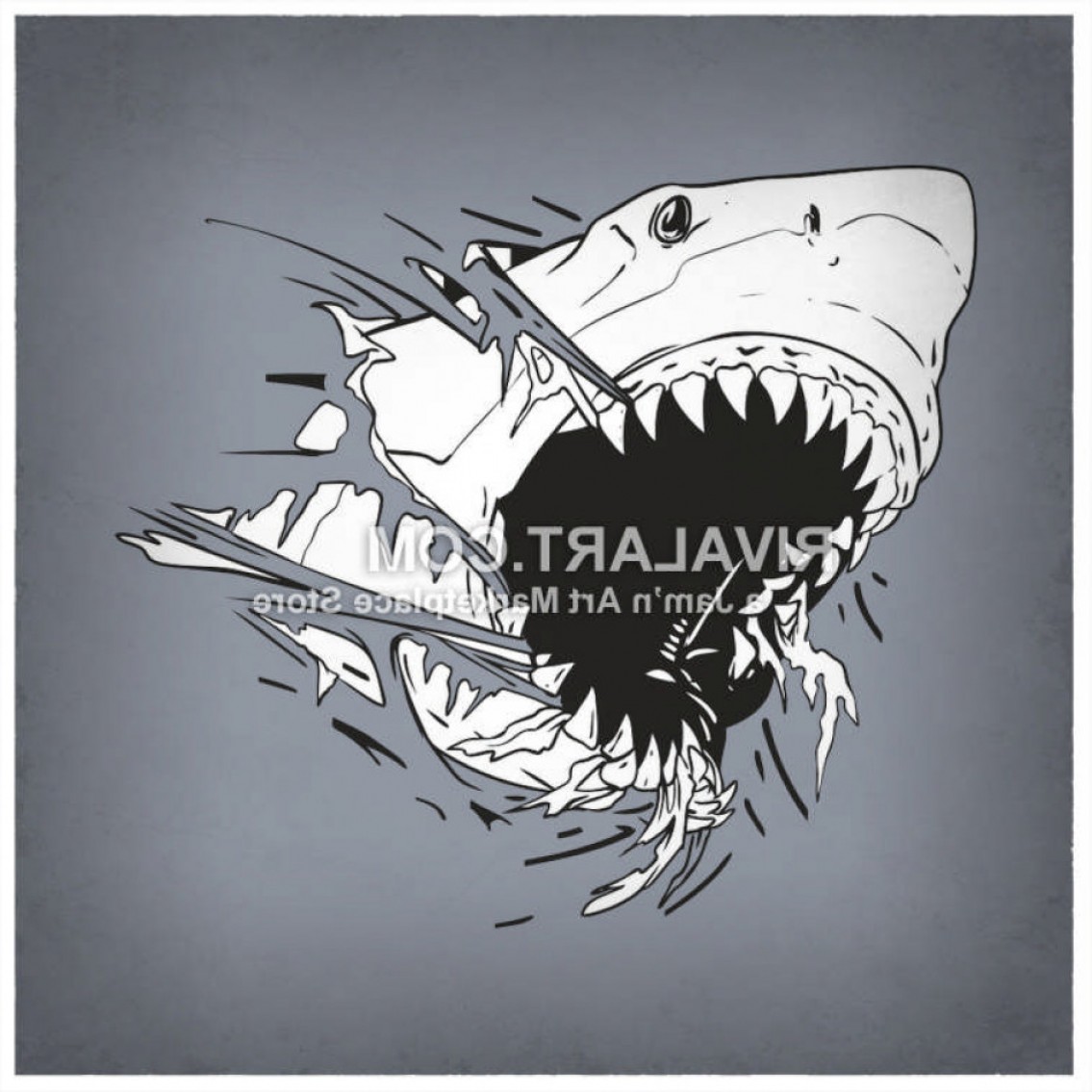 Bull Shark Jaws Vector Art Catchsplace 1135x1135 Bull Shark Jaws Vector Art Catchsplace