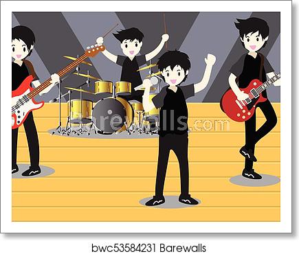 435x370 Musicians Band, Play Guitar, Bassist, Piano, Saxophone Jazz Band