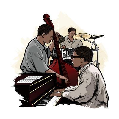 400x400 Vector Illustration Of A Jazz Band Art Print