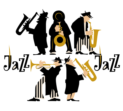 Musicians With Jazz Music Vector Material Free Download 500x449 Musicians With Jazz Music Vector Material Free Download