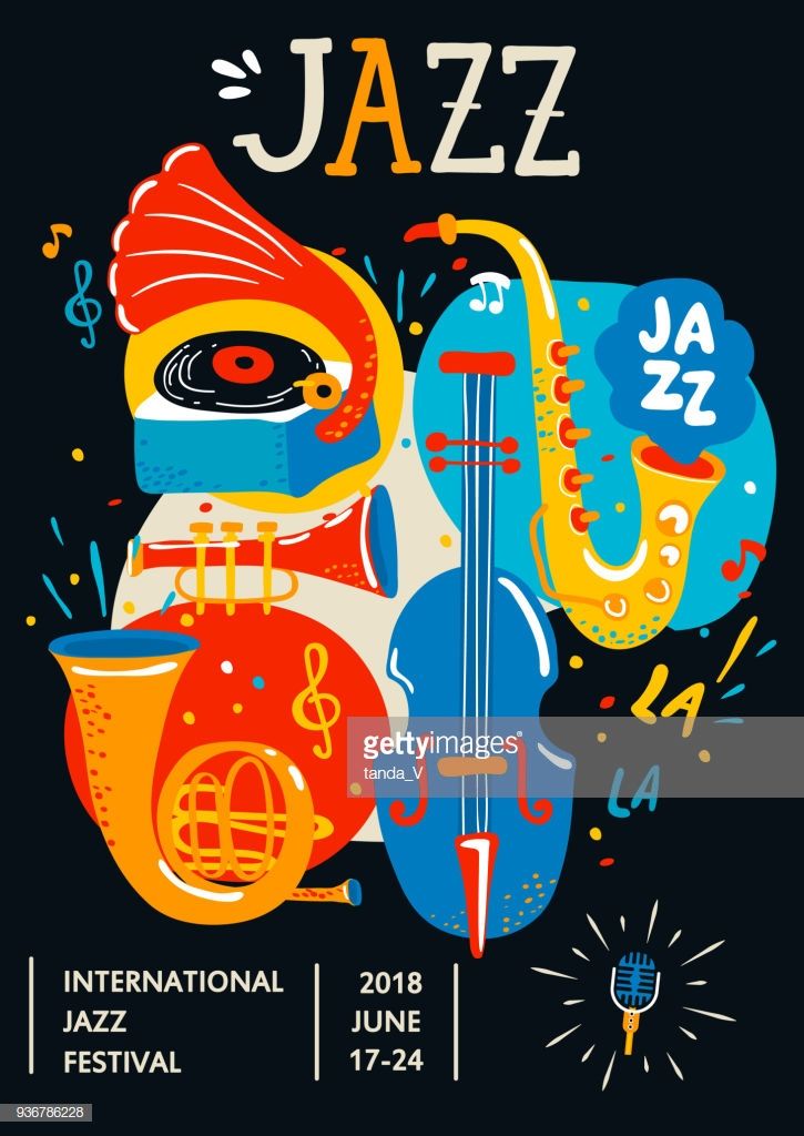 Poster For Jazz Creative Modern Banner, Flyer For Music Concerts 725x1024 Poster For Jazz Creative Modern Banner, Flyer For Music Concerts