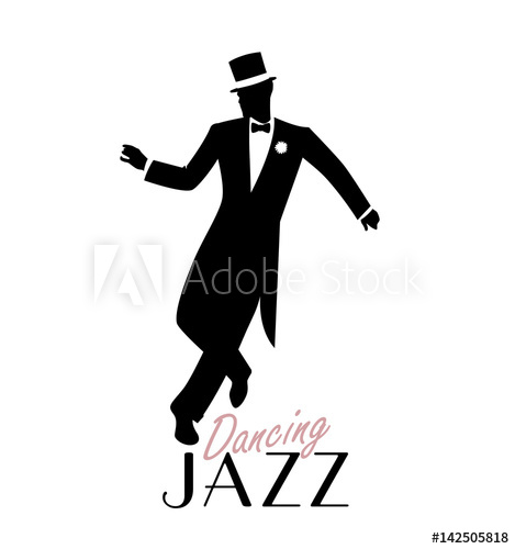 Elegant Man Wearing Classic Style Clothing Dancing Jazz Vector 469x500 Elegant Man Wearing Classic Style Clothing Dancing Jazz Vector