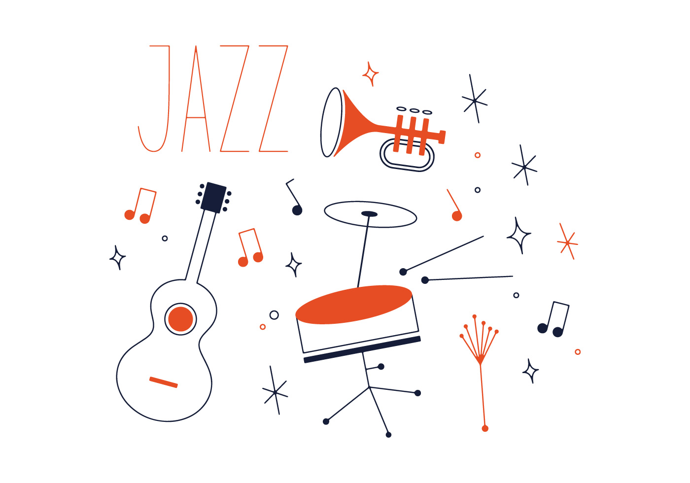 Jazz Band Free Vector Art 1400x980 Jazz Band Free Vector Art