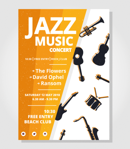 Jazz Concert Poster Template 429x490 Jazz Concert Poster Template
