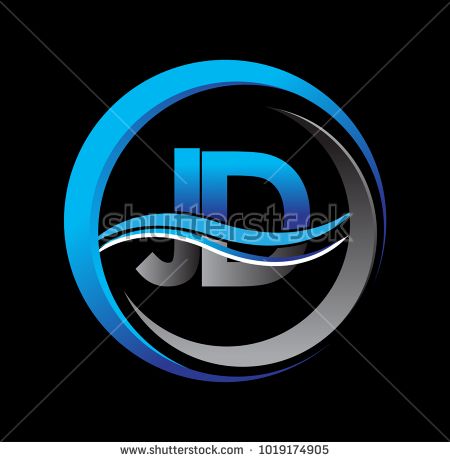 450x462 Initial Letter Logo Jd Company Name Blue And Grey Color On Circle