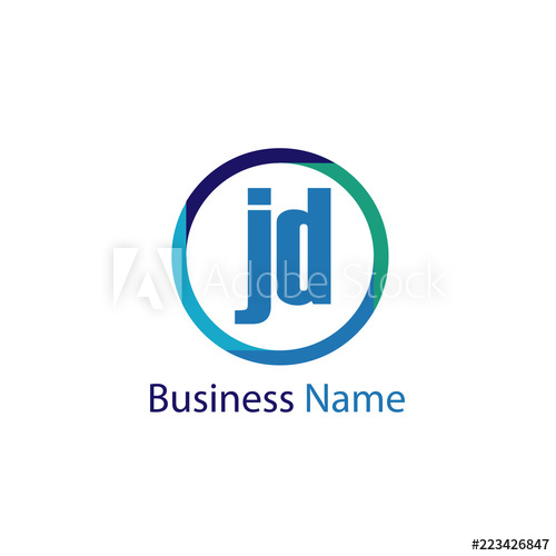 500x500 Initial Letter Jd Logo Template Design