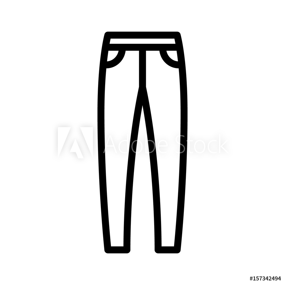 1000x1000 Female Or Women's Skinny Jeans Jean Pants Line Art