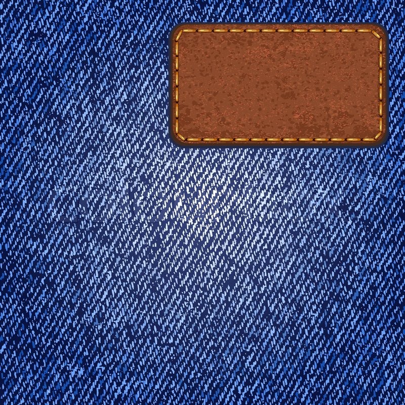 800x800 Jeans Texture With Leather Label Stock Vector Colourbox