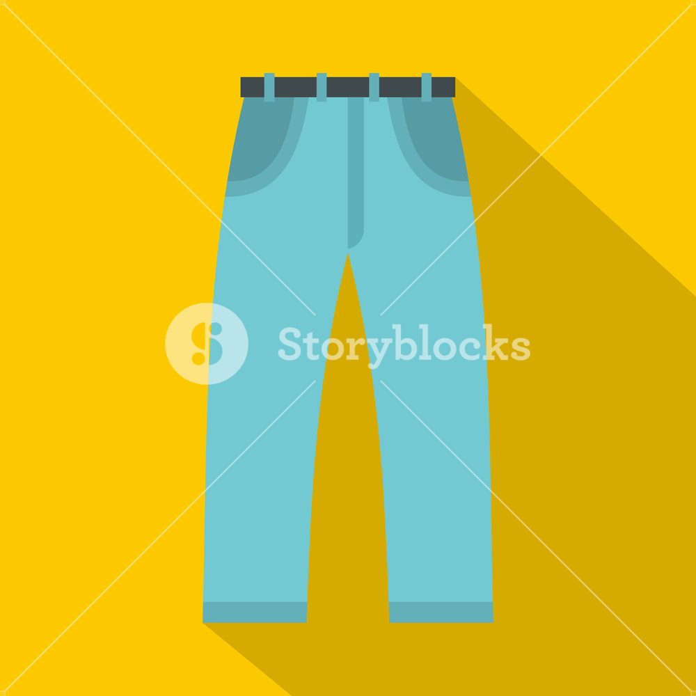 1000x1000 Jeans Icon Flat Illustration Of Jeans Vector Icon For Web Royalty