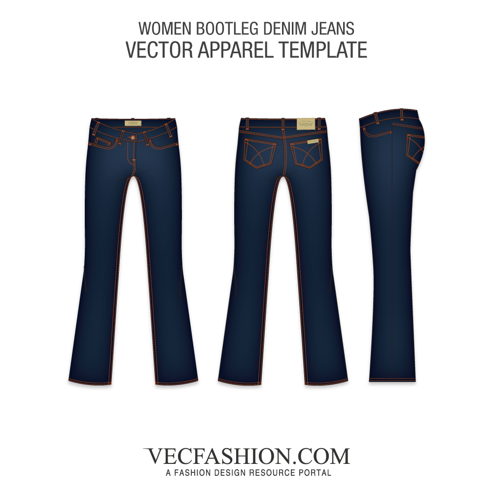 1000x1000 Women Dark Washed Bootleg Denim Jeans