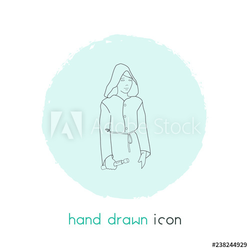500x500 Jedi Icon Line Element Vector Illustration Of Jedi Icon Line