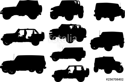 500x328 Jeep Silhouette Shape Vector Stock Image And Royalty Free Vector