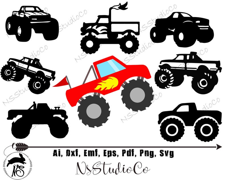 794x631 Monster Truck Silhouette Truck Off Road Jeep Etsy