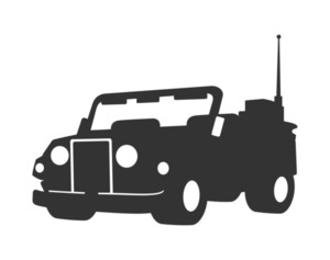 300x237 Open Jeep Vector Shape Royalty Free Stock Image