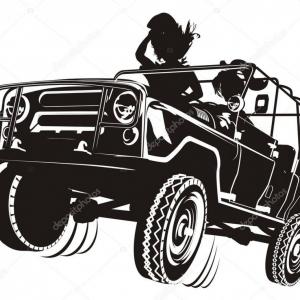 300x300 Stock Illustration Jeep Transport Collection Vector Art Catchsplace