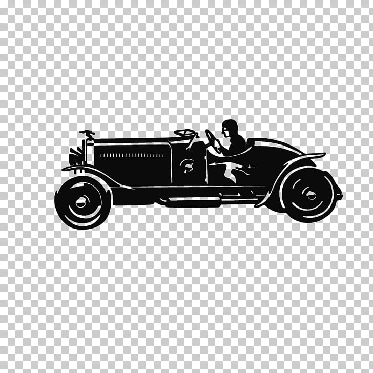 728x728 Vintage Car Jeep Silhouette, Drawing Retro Convertible Classic