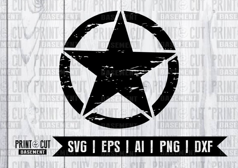 794x562 Jeep Army Star Jeep Star Cutting Cricut Etsy